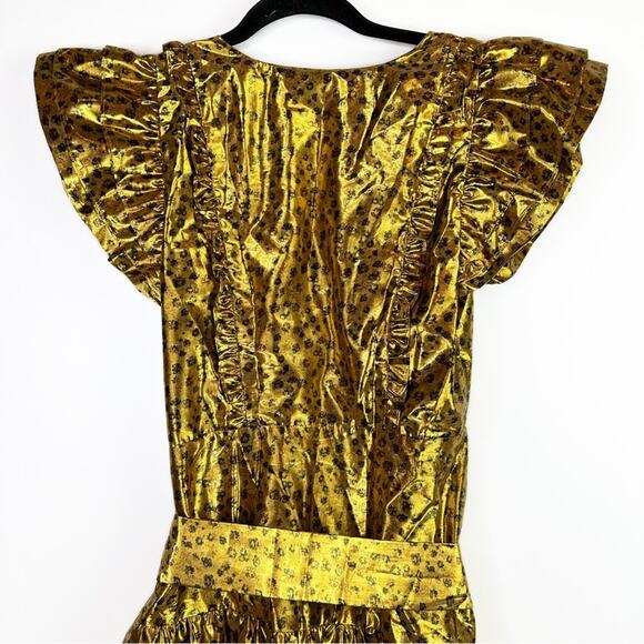 NWOT LoveShackFancy Zoya Gold Ditsy Floral Mini Dress. - Picture 12 of 15